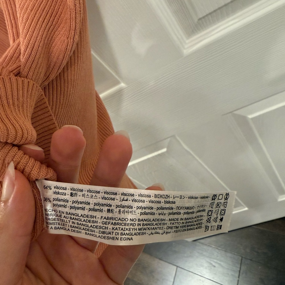 Zara Women's Peach Mini Dress - Picture 5 of 5